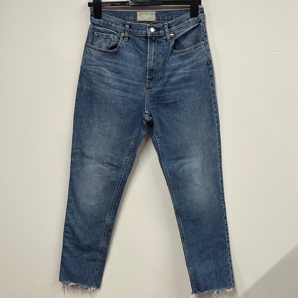 Everlane Women's Blue Straight Leg Jeans the cheeky 28